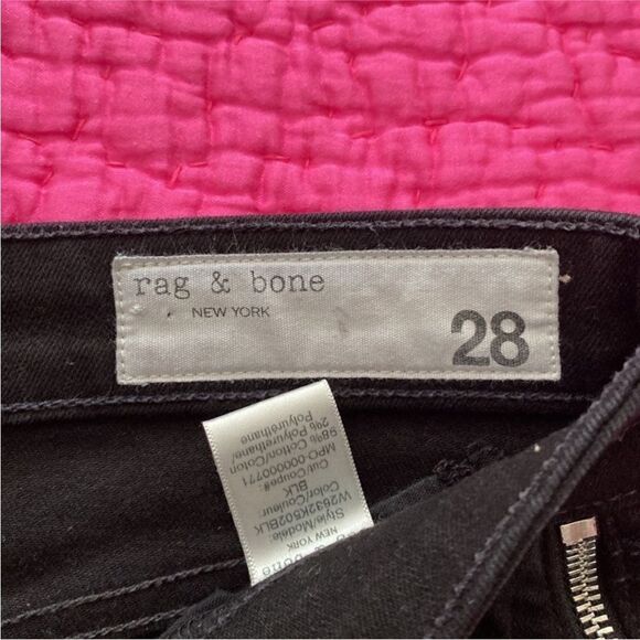 Tag & Bone Black Skinny Jeans with front zippers, size 28 - Picture 5 of 9